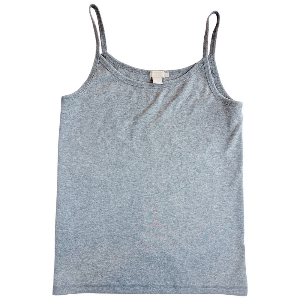 J. Crew Cami Tank Top Women Large Gray Cotton Spaghetti Strap RN77388